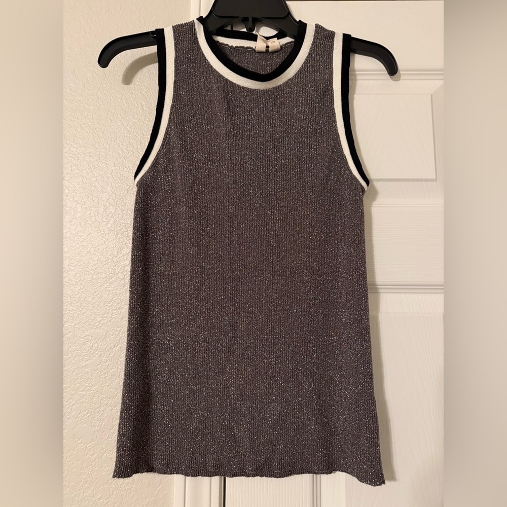 Anthropologie Black and White Tank Top